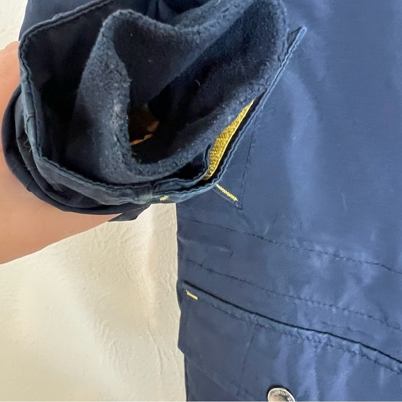 Lands' End Kids Winter Parka Coat Navy Blue Fleece Lined Grow-A-Long Size S(4) - Picture 5 of 16